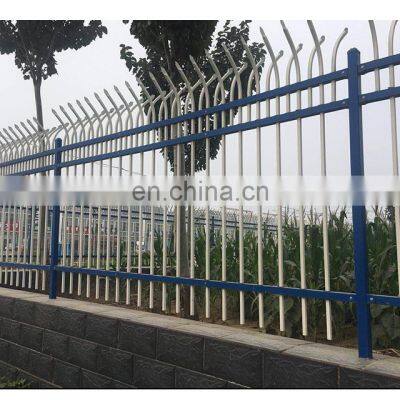 Factory Supply Powder Coated Metal Wrought Iron Fence Fence Galvanized Prefabricated Steel Fence
