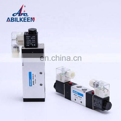 4V110-06 G1/8 Automatic G1/8 5/2 Way Internally Piloted Acting Type Single Electrical Control Air Solenoid Valve DC24V photo-4