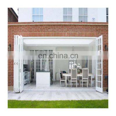Factory Make Large Opening Insulated Soundproof Interior Aluminum Glass bi Folding Narrow bi Fold Doors photo-2
