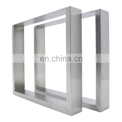 Table Legs Modern Stainless Steel Base Bench Feet Coffee Square Dining Table Legs For Sale