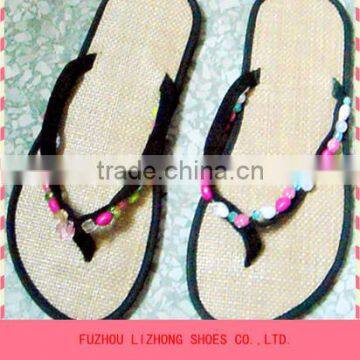 fashion lady straw flip flop