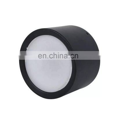 LED Surface Mounted Downlight For Clothing Store Hotel Tooling Free Punch Lamps Simple Black White Round Ceiling Light