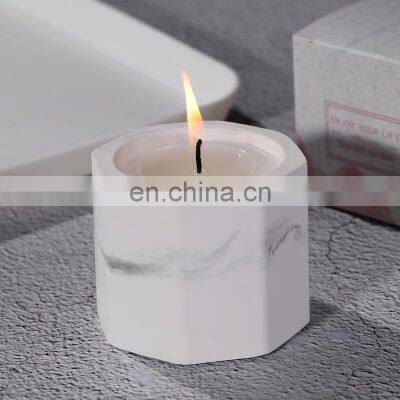 2022 Marbled Gypsum Jar Candle Smokeless Scented Candles Handmade Soy Wax Fragrance Essential Oil Aromatherapy Candle photo-2