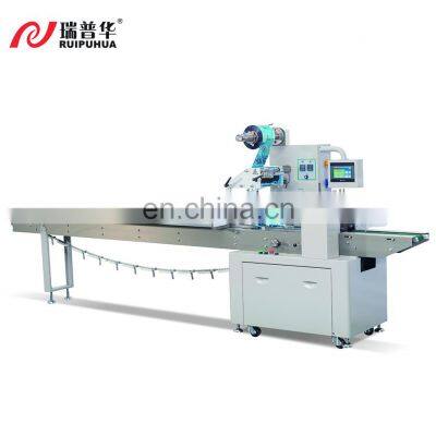 Bread Bicsuit Cookie Crackers Cake Chocolate Bar Automatic Horizontal Packaging Flowpack Wrapper Pillow Packing Machine