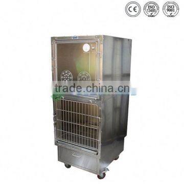 Animal hospital ICU room use veterinary oxygen cage