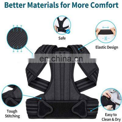 Neoprene Adjustable Back Support Brace Belt Shoulder Posture Corrector Back Shoulder Brace photo-5