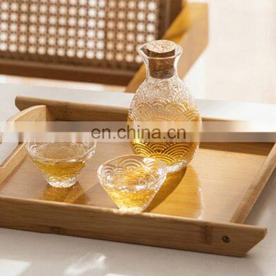 Eco Friendly Bambo Serving Trays Multipurpose Serving Dish Board for Breakfast Coffee Tea With Handles photo-5