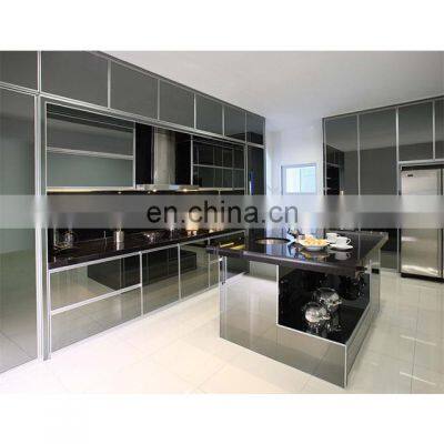 Custom Aluminium/Stainless Steel Modular Kitchen Cabinets Design Modern Kitchen Pantry Cabinet photo-3
