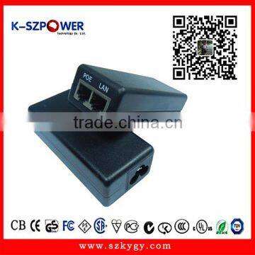 2016 P-series 12Wmax K-240500 Europ plug Single Port Power over Ethernet Midspan Passive POE Power supply