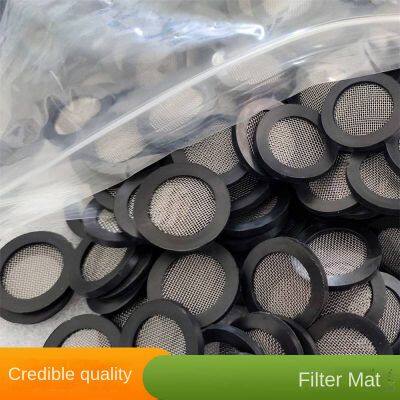 rubber pad with filter mesh, 1-inch edge-wrapped filter mesh gasket, dn20 flat tpr rubber, 304 filter mesh, 40 mesh