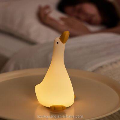 EGOGO High Quality Personalised Night Light Silicone LED Dream Duck Night Lamp Cartoon  Animal night lights for kids room