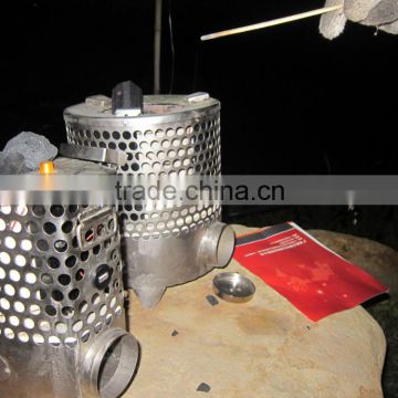 Camping BBQ and can lighting new stove