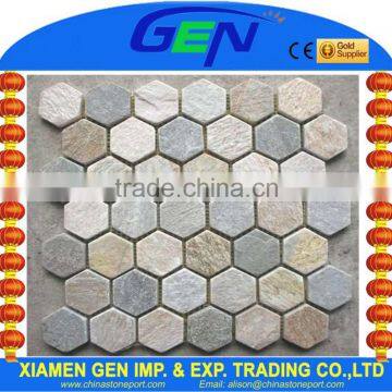 Hexagon Slate Mosaic Tile