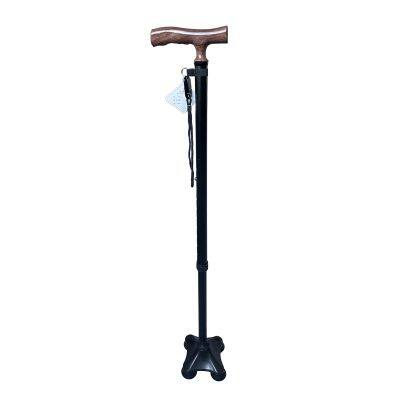 Zhenbang Aluminum Alloy Four-Corner Cane for the Elderly: Lightweight Auxiliary Cane With Non-Slip Design, Adjustable Handrail photo-2