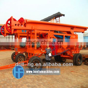 Quality ensure ! trailer type ! piling with hammer ! !HF-6A economical percussion drilling rig