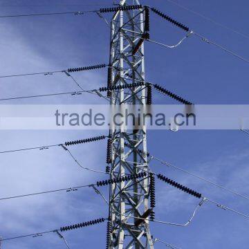 Medium Voltage Electrical Power Pole , Customized Transmission Line Poles