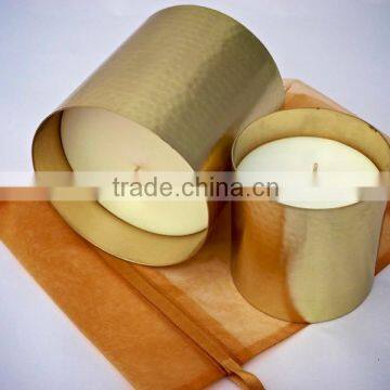 brass hammer candle container / brass plating candle container manufacturer
