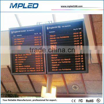 Pure blue color p20 double color led screen for text advertising