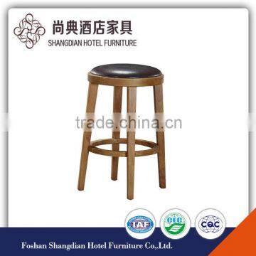 leather bar stool high chair wood legs