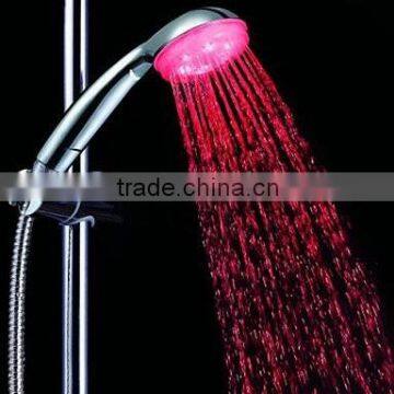 Rainfall Fashionable and Newly Designed ABS 3 Colors LED Movable Hand-Held Shower Head photo-4
