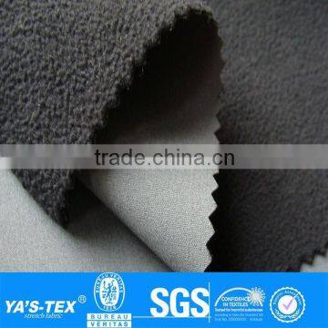 3 layers black grey laminated waterproof dyed polyester spandex fabric for athletic apparel