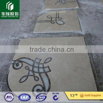 water jet crema marfil with onyx beige marble tile slab for flooring