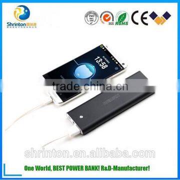 Super Slim 5000mah mobile wallet power bank with 100% matel case