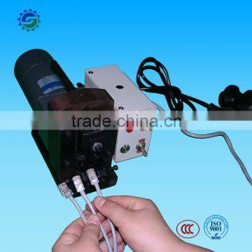 Telephone line crimping machine