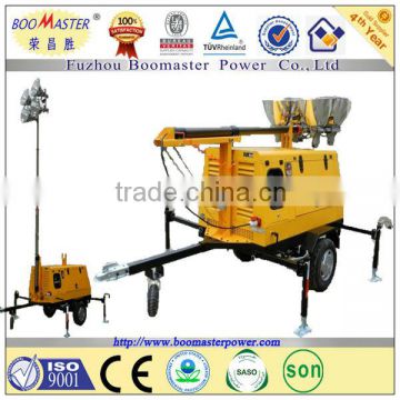 used Kuobota engine generator mobile light tower with 4 x1000w