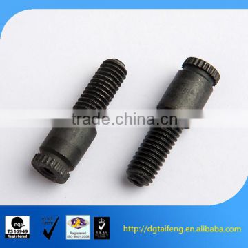 black zinc coated metal steel knurled screw