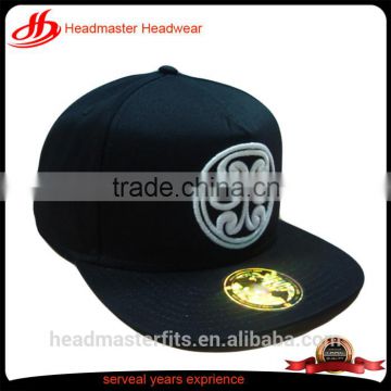 Custom high Quality 3D Embroidery cotton snapback hat square Flat Brim 5 panel plain Snapback Cap