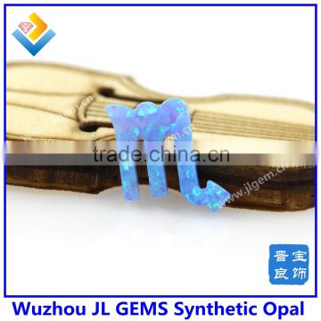 Wholesale 13mm Scorpio Horoscopes Opal Charm/Pendant With Synthetic Fire Opal Gemstone For Jewelry Making