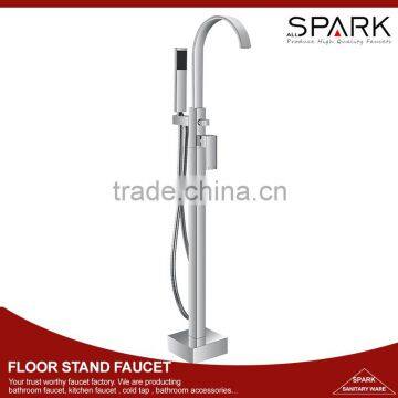 Modern Bathroom Floor Stand Faucet Freestanding Bath Tub Faucet