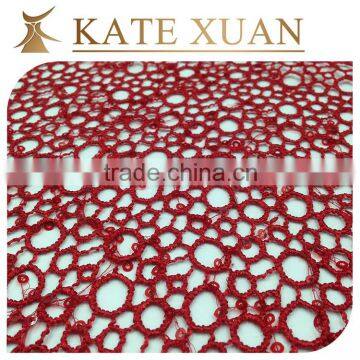 Cotton punch net yarn eyelet embroidery cotton voile fabric