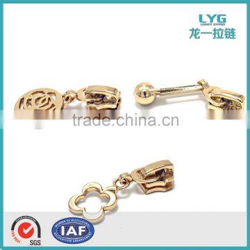 nickle free custom design metal zipper slider pull for clothing