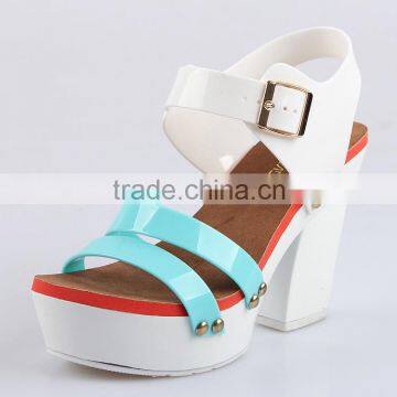 2015 Transparent High Heels Jelly Shoes Brazil Melissa Fashion Pvc Lady Shoes Sweet Party Woman Sandals photo-2