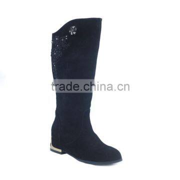 New Arrival Women Fashion Slip-on Mid-Calf Boot,Black Red Ladies Platform Boots