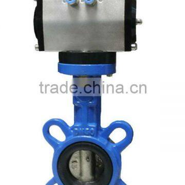 Wafer butterfly valve with pneumatic clamp butterfly valve