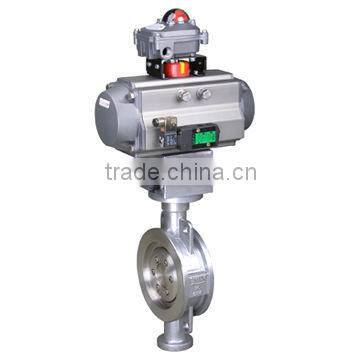 Pneumatic Symmetric Clamping Metal Seal Butterfly Valve, Made of WCB, CF8 and CF8M