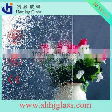 Shahe supply clear figured glass for internal decoration