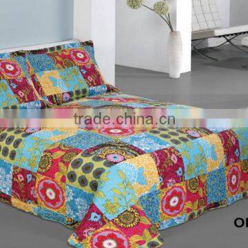 Quilts patchwork quilts with flower printed on