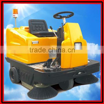 Automatic ride-on floor sweeper