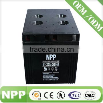 2v2000ah Energy Storage Battery AGM rechargeable GEL battery for solar