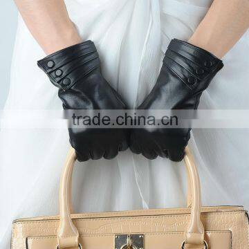 ladies hot fashion sheep nappa skin leather gloves