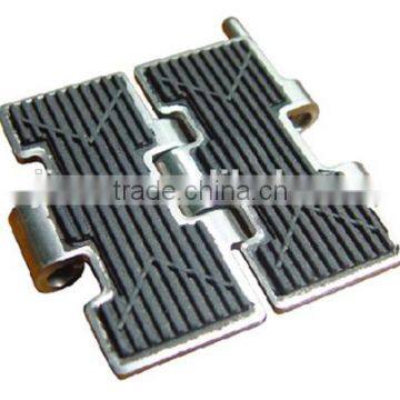 Straigth running conveyor chain stainless slat top steel chain with rubber