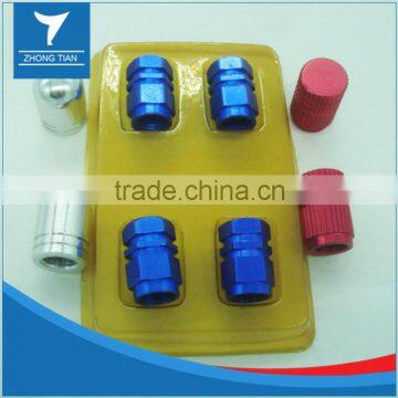 Novelty tire valve caps with Colorful Aluminium