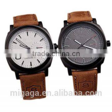 Men's Watches Sport Men Military Leather Strap Wrist Quartz Watch