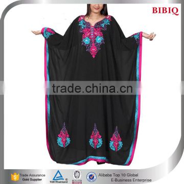 hot women black abaya pakistani embroidered dresses long sleeve modern islamic wedding dress                        
                                                Quality Choice