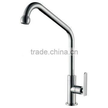 High Quality Kitchen Brass Cold Water Faucet, Polish and Chrome Finish, Deck Mounted