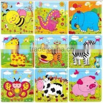 small animal puzzle wooden 9 piece cartoon jigsaw intelligence development - 12